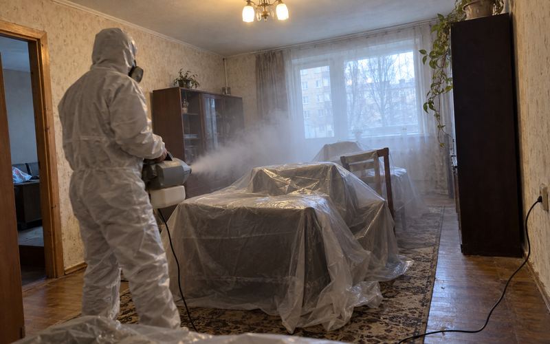 Telpu dezinfekcija ar miglošanas ģeneratoru